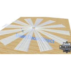 21ft 12-Panel Sheer Fabric Ceiling Draping in Assorted Colors
