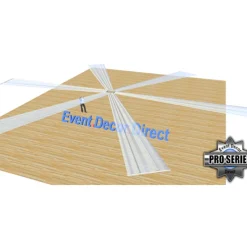 30ft 6-Panel Sheer Fabric Ceiling Draping in Assorted Colors