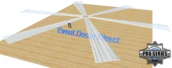 30ft 6-Panel Sheer Fabric Ceiling Draping in Assorted Colors