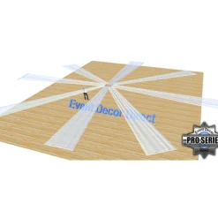 30ft 8-Panel Sheer Fabric Ceiling Draping in Assorted Colors