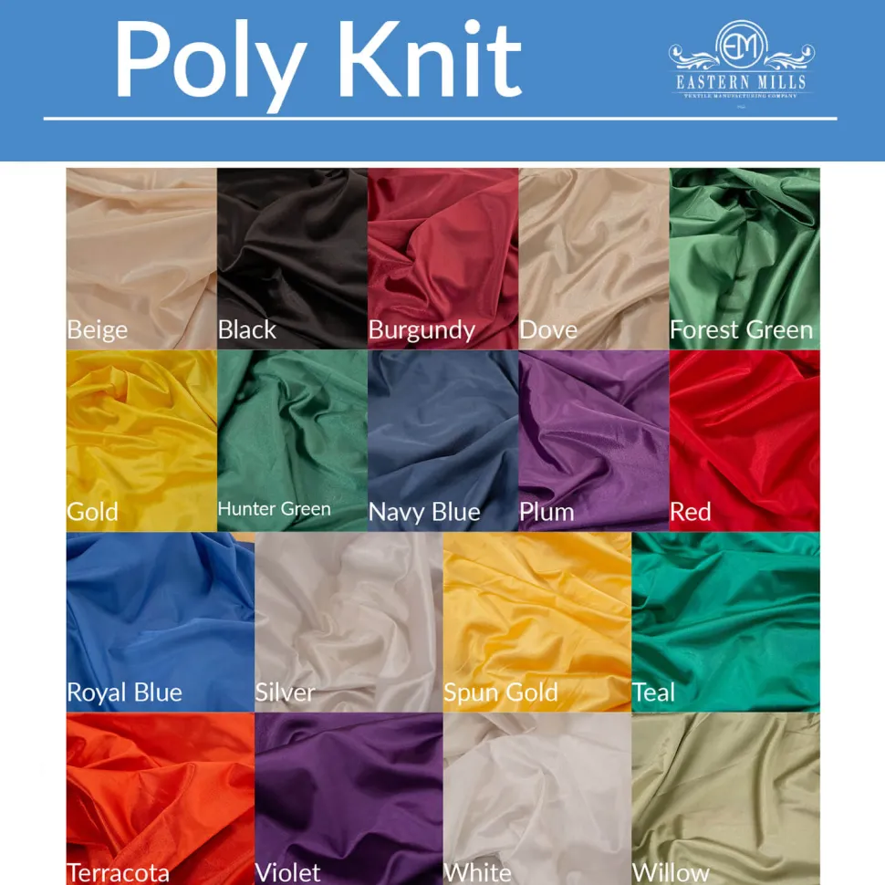14ft Poly Knit Cloth Drape Panel w/ Sewn Rod Pocket (IFR) by Eastern Mills