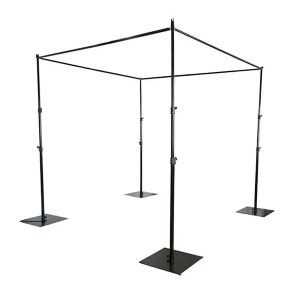 10ft 4-Post Black Metal Canopy Backdrop Stand (Wedding Arch / Chuppah / Mandap Frame)