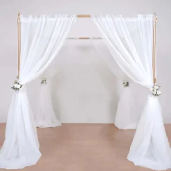 10ft 4-Post Gold Metal Canopy Backdrop Stand (Wedding Arch / Chuppah / Mandap Frame)
