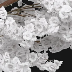 8ft White Hydrangea Floral Partial Round Wedding Ceremony Arch | ModTree™ Collection