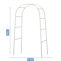 7ft White Metal Wedding Arch – Flower Frame Arbor Backdrop Stand
