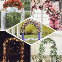 7ft White Metal Wedding Arch – Flower Frame Arbor Backdrop Stand