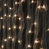 8ft White Organza Curtain with Warm White LED Lights