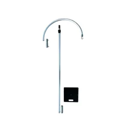 3ft W x 10ft H – Curved Aluminum Chandelier Hanger with Coupler and Heavy Steel Base