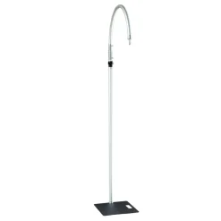 3ft W x 10ft H – Curved Aluminum Chandelier Hanger with Coupler and Heavy Steel Base