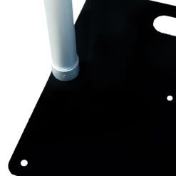 3ft W x 10ft H – Curved Aluminum Chandelier Hanger with Coupler and Heavy Steel Base