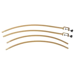 6ft W x 4ft H – Gold Metal Over-the-Table Rod Stand with Round Top Balloon & Floral Arch and Clamps