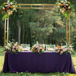 6ft x 6ft Gold Metal Freestanding Square Arbor Backdrop Stand (Over-the-Table Frame / Floral & Balloon Décor Structure)