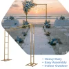 6ft x 8ft Gold Metal Freestanding Rectangular Arbor Backdrop Stand (Over-the-Table Frame / Floral & Balloon Décor Structure)