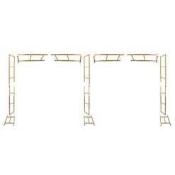 6ft x 12ft Gold Metal Freestanding Rectangular Arbor Backdrop Stand (Over-the-Table Frame / Floral & Balloon Décor Structure)
