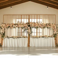 6ft x 12ft Gold Metal Freestanding Rectangular Arbor Backdrop Stand (Over-the-Table Frame / Floral & Balloon Décor Structure)