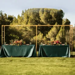 6ft x 16ft Gold Metal Freestanding Rectangular Arbor Backdrop Stand (Over-the-Table Frame / Floral & Balloon Décor Structure)