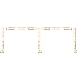 6ft x 16ft Gold Metal Freestanding Rectangular Arbor Backdrop Stand (Over-the-Table Frame / Floral & Balloon Décor Structure)