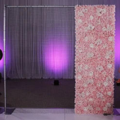 8ft x 8ft Portable Mixed Blush Floral Backdrop Kit
