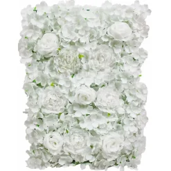 8ft x 8ft Portable Mixed Bright White Floral Backdrop Kit