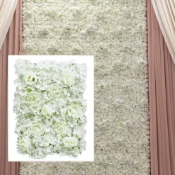 8ft x 12ft Portable Mixed Ivory Floral Backdrop Kit