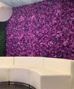 8ft x 8ft Portable Mixed Lavender/Purple Floral Backdrop Kit