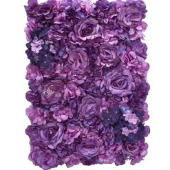 8ft x 8ft Portable Mixed Lavender/Purple Floral Backdrop Kit