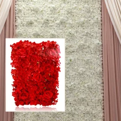 8ft x 12ft Portable Mixed Red Floral Backdrop Kit