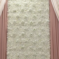 8ft x 12ft Portable Mixed White Floral Backdrop Kit