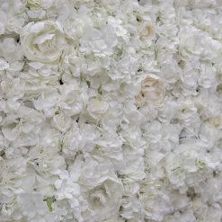 8ft x 12ft Portable Mixed White Floral Backdrop Kit