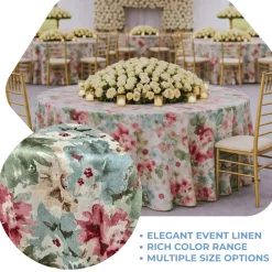 Fuchsia Florence Jacquard Tablecloth - Multiple Size Options