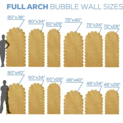 Full Arch Bubble Collapsing Chiara Wall Panel W/ Bulbs - Select Your Size!