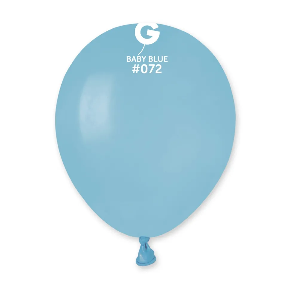 GEMAR Baby Blue 5" Balloon - 100 Pieces