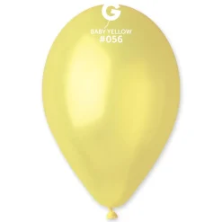 GEMAR Baby Yellow Metallic 12" Balloon - 50 Pieces