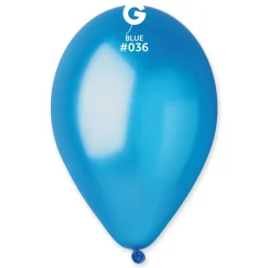 GEMAR Blue Metallic 12" Balloon - 50 Pieces