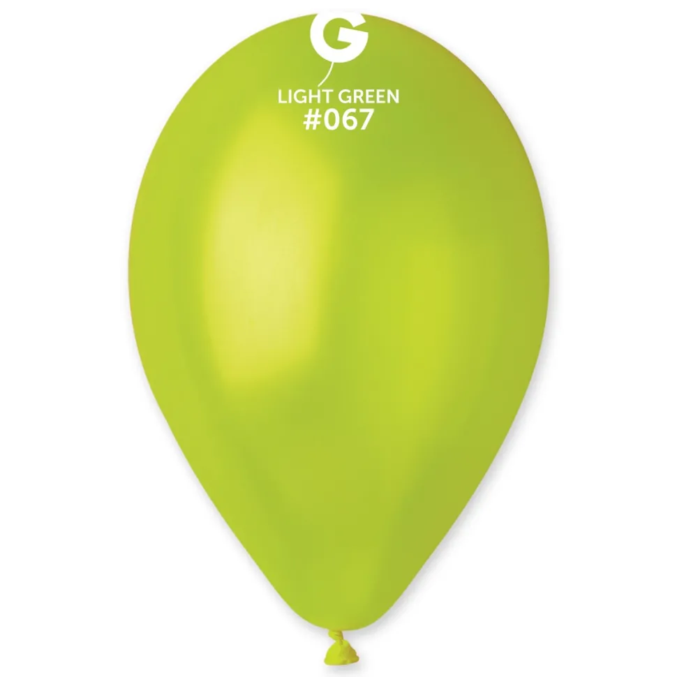 GEMAR Light Green Metallic 12" Balloon - 50 Pieces