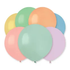 GEMAR Macaron Assorted 19" Balloon - 25 Pieces