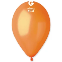 GEMAR Orange Metallic 12" Balloon - 50 Pieces
