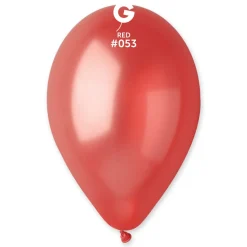 GEMAR Red 53 Metallic 12" Balloon - 50 Pieces