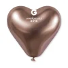 GEMAR Shiny Rose Gold Heart 12" Balloon - 25 Pieces