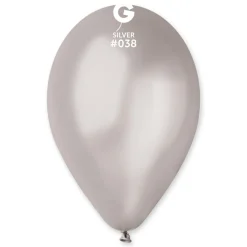 GEMAR Silver Metallic 12" Balloon - 500 Pieces