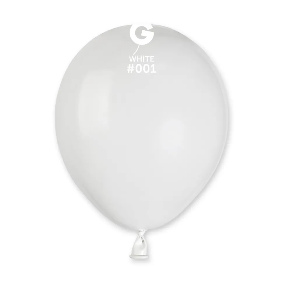GEMAR White 12" Balloon - 50 Pieces