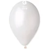 GEMAR White Metallic 12" Balloon - 50 Pieces