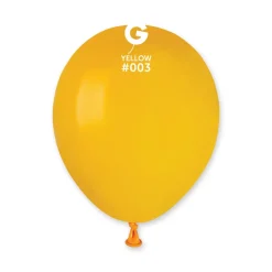 GEMAR Yellow Medium 5" Balloon - 100 Pieces