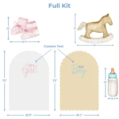 Gender Reveal Foam Core Backdrop Kit by PopScene™