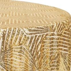Geometric Lines Sequin Tablecloth - Choose your Size - Gold