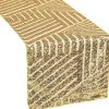 Geometric Lines Sequin Table Runner - 12" x 108" - Choose Your Color!