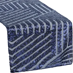 Geometric Lines Sequin Table Runner - 12