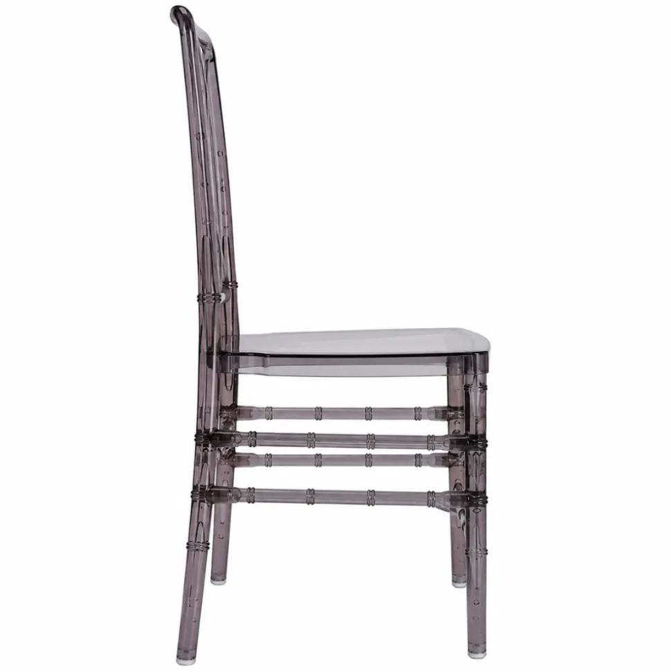 Ghost Chair Olymphia Polycarbonate Ballroom Chair - Smoke Grey