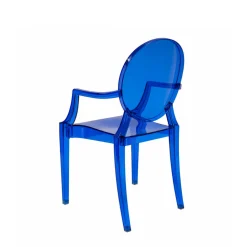 Ghost Chair Polycarbonate with Arms for Kids - Blue