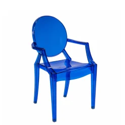 Ghost Chair Polycarbonate with Arms for Kids - Blue